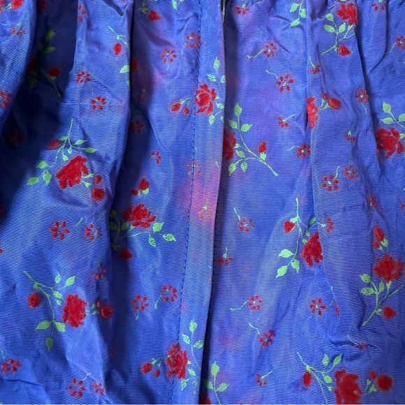 Vintage 80s/90s Purple Floral Dress with Lace Collar - Size Small/Medium - Picture 8 of 8